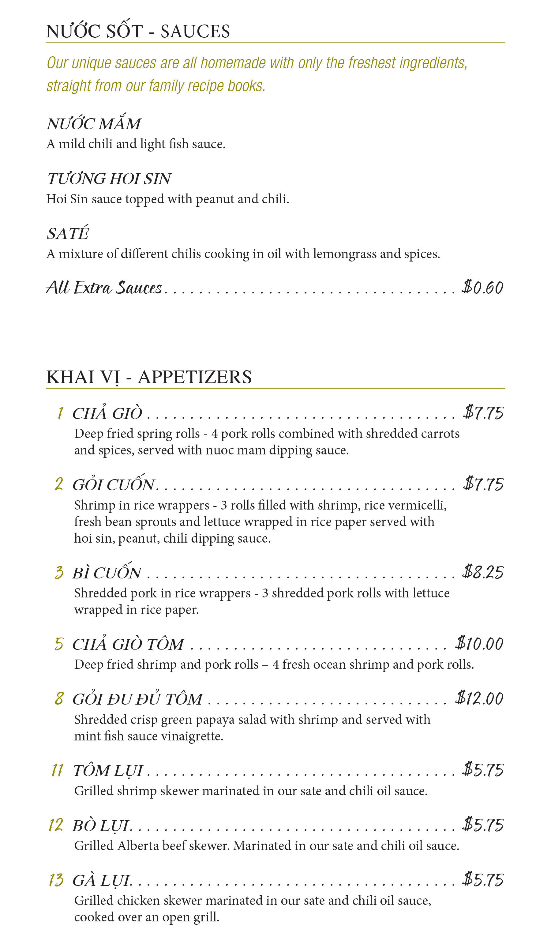 Oriental Phoenix - Lunch and Dinner Appetizers